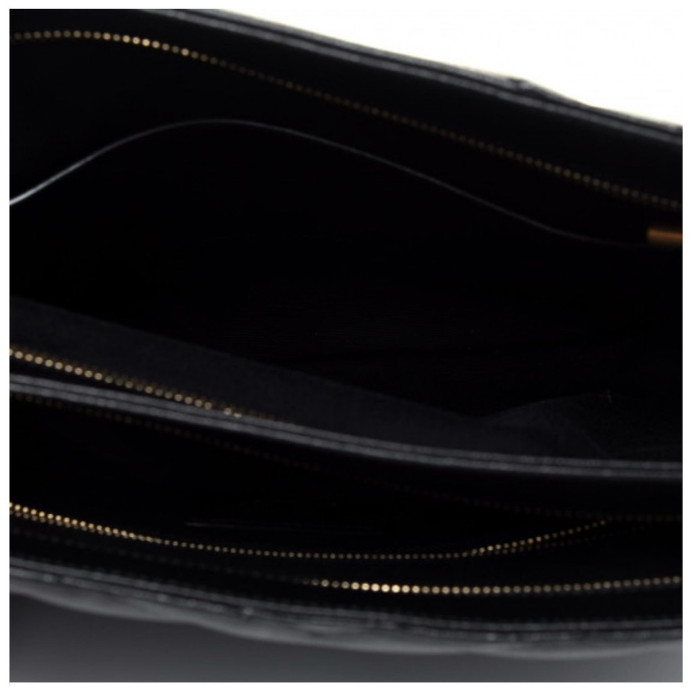 YSL Grain De Poudre Matelasse Chevron Medium Tribeca Shopping Bag Black 🖤 - Picture 6 of 13